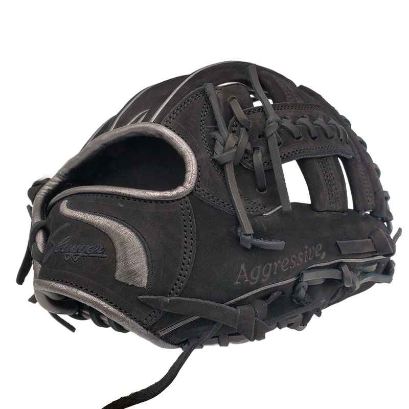 Slugger 野球グローブ 黒/グレー ○Louisville Sluggerルイスビルスラッガー HD9 黒白灰○硬式 内