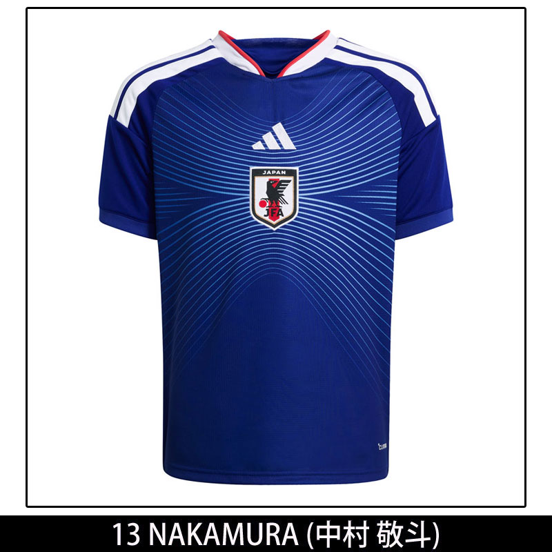 アディダス 2026 サッカー日本代表 ホーム レプリカ ユニフォーム KIDS #13 中村 敬斗 UV719-NUMBER-13 | adidas | 01