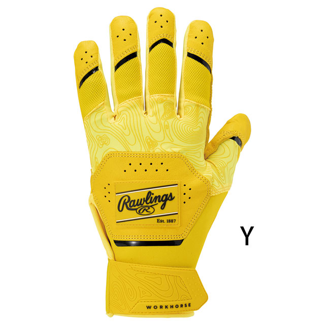 Rawlings バッティンググローブ（色：イエロー系）｜手袋｜野球