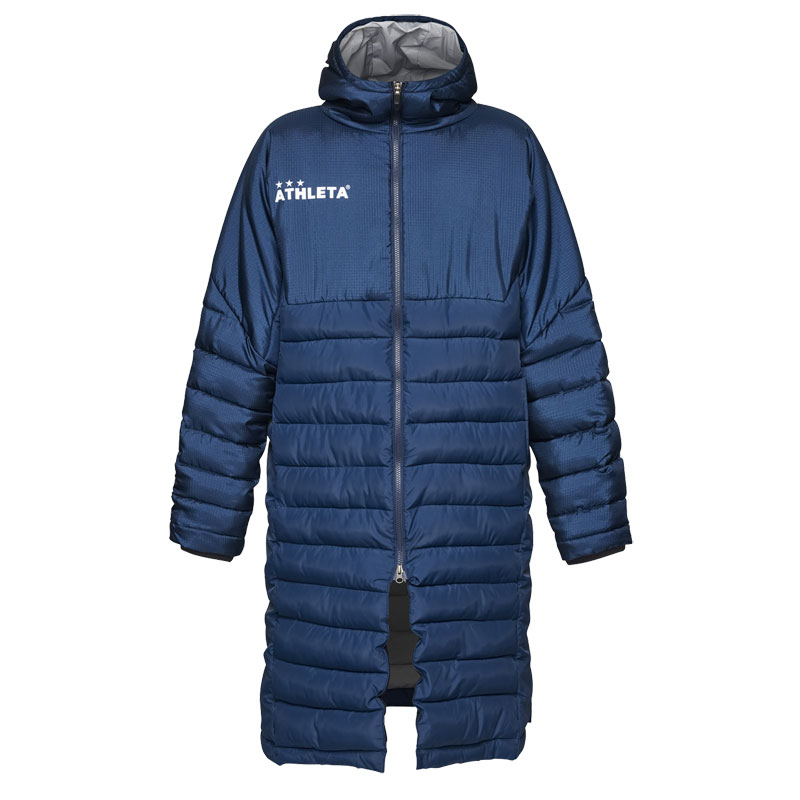 アスレタ ベンチコート サッカー フットサル ウェア ロングコート 防寒 ATHLETA2025FW 04167N ※返品・交換・キャンセル不可商品 ATHLETA（アスレタ） ベンチコート サッカー フットサル ウェア ロング