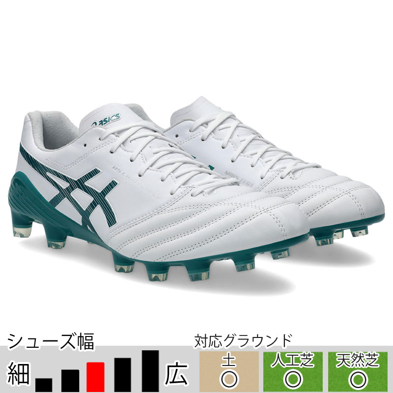 アシックス DS LIGHT サッカーシューズ ホワイト/グリーン ASICS アシックス DS LIGHT ADVANCE(ホワイト×グリーン