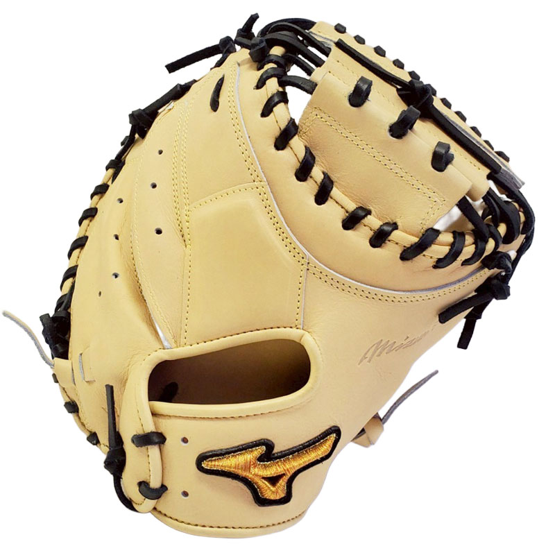 Mizuno Pro - ★美品★ ミズノプロ 硬式用 オーバーホール キャッチャーミット キャメル MIZUNO (ミズノ) グローブ オレンジ オーダー品 ネーム刺繍有