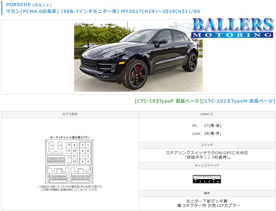 PORSCHE（ポルシェ） interplan TVキャンセラー マカン(PCM4.0搭載車