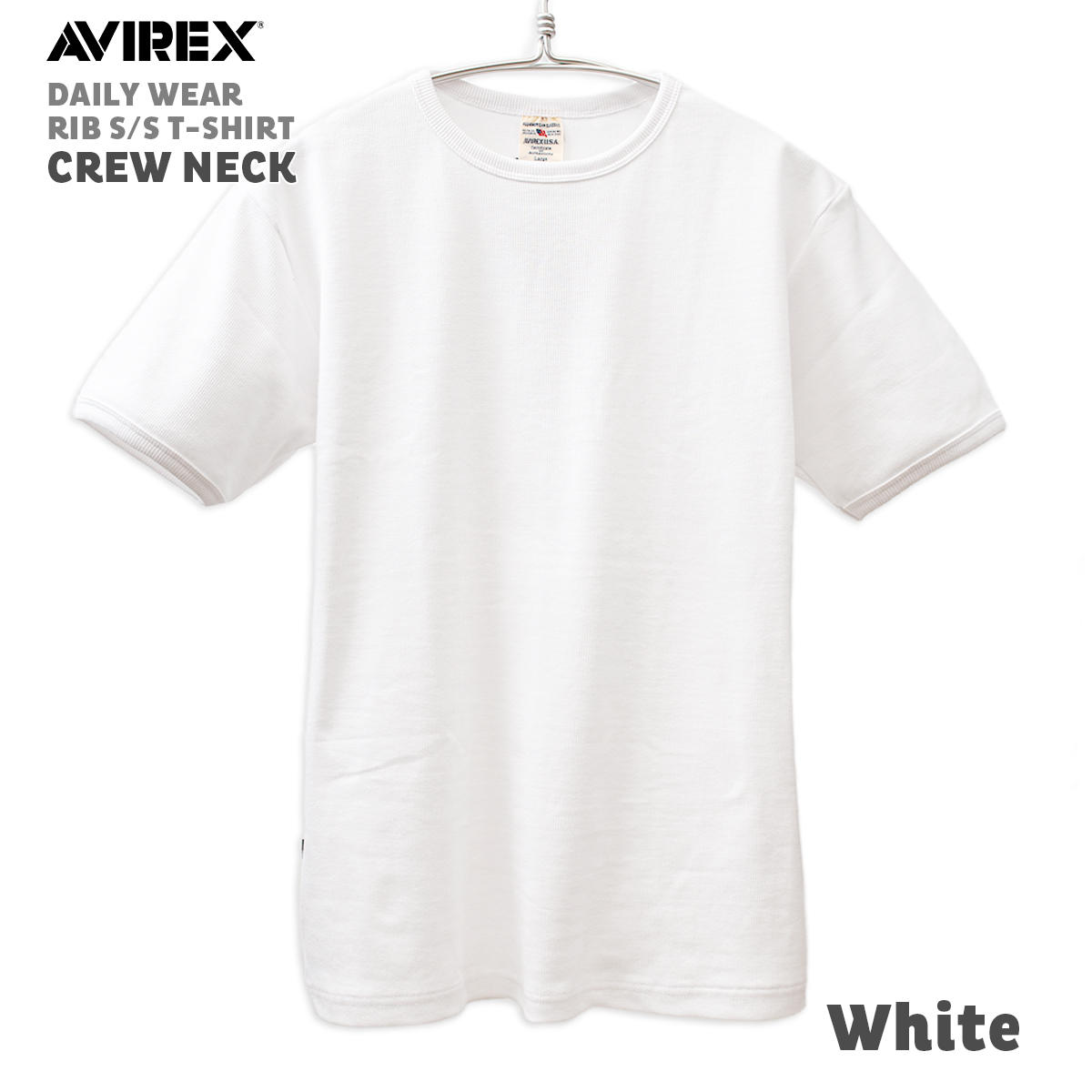 AVIREX（アヴィレックス） アビレックス DAILY S/S RIB CREW NECK T