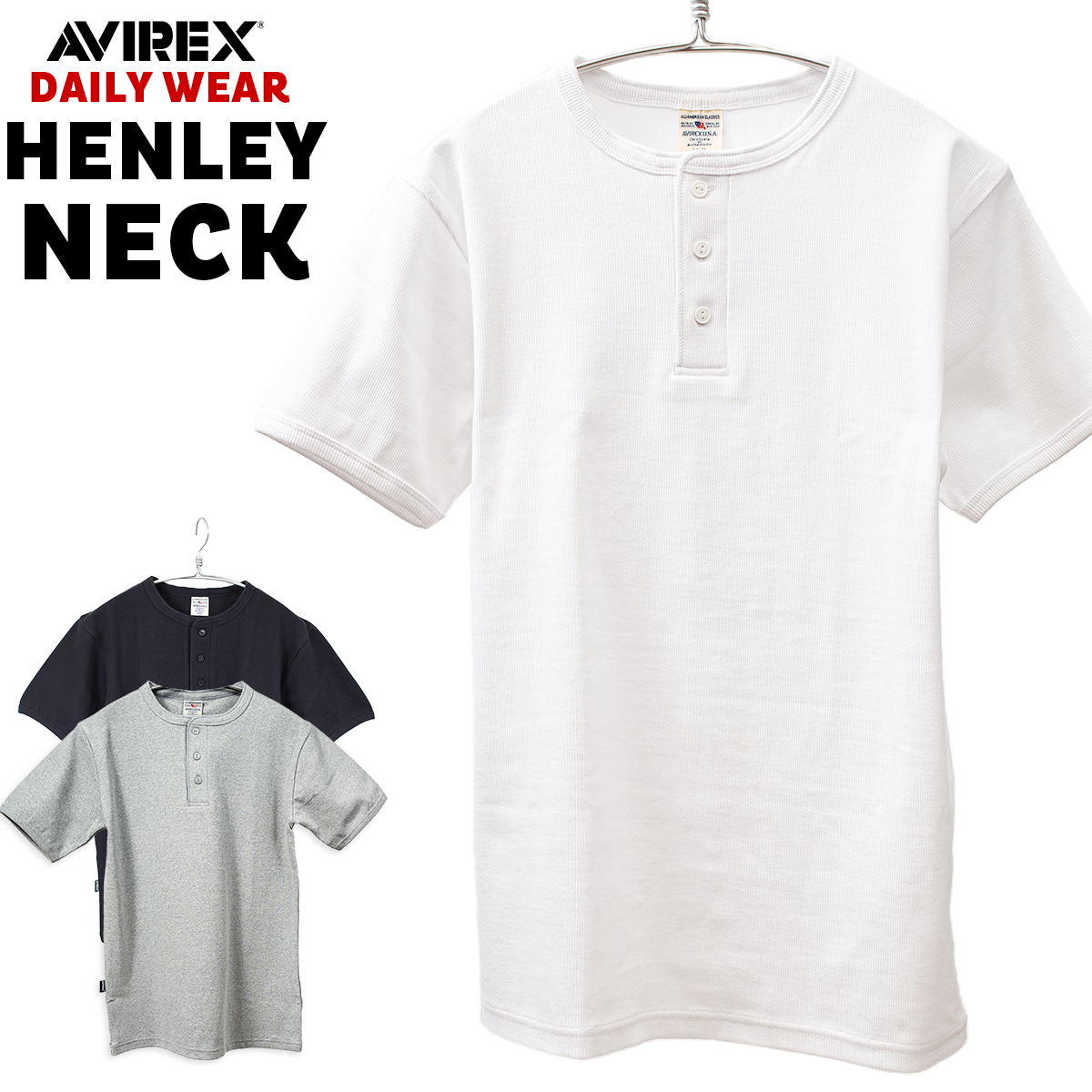 国内発送☆AVIREX☆HENLEY NECK PACK T-SHIRT HENLEY NECK PACK T-SHIRT | AVIREX（アヴィレックス） ｜【公式