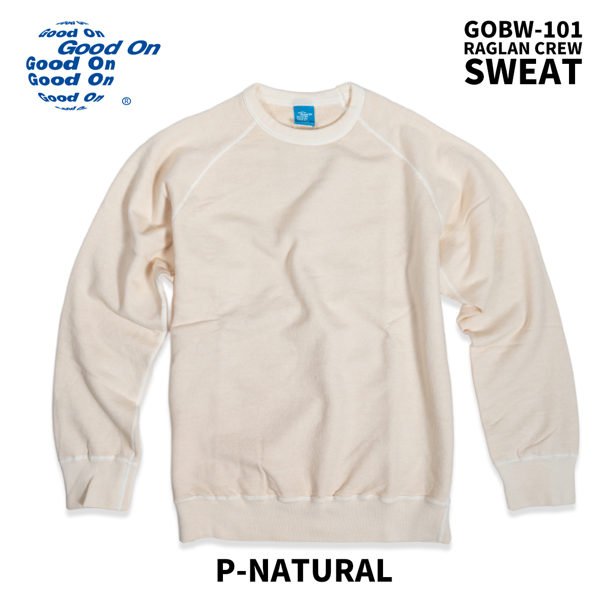 GOOD ON（グッドオン） スウェット ラグラン クルースウェット GOBW