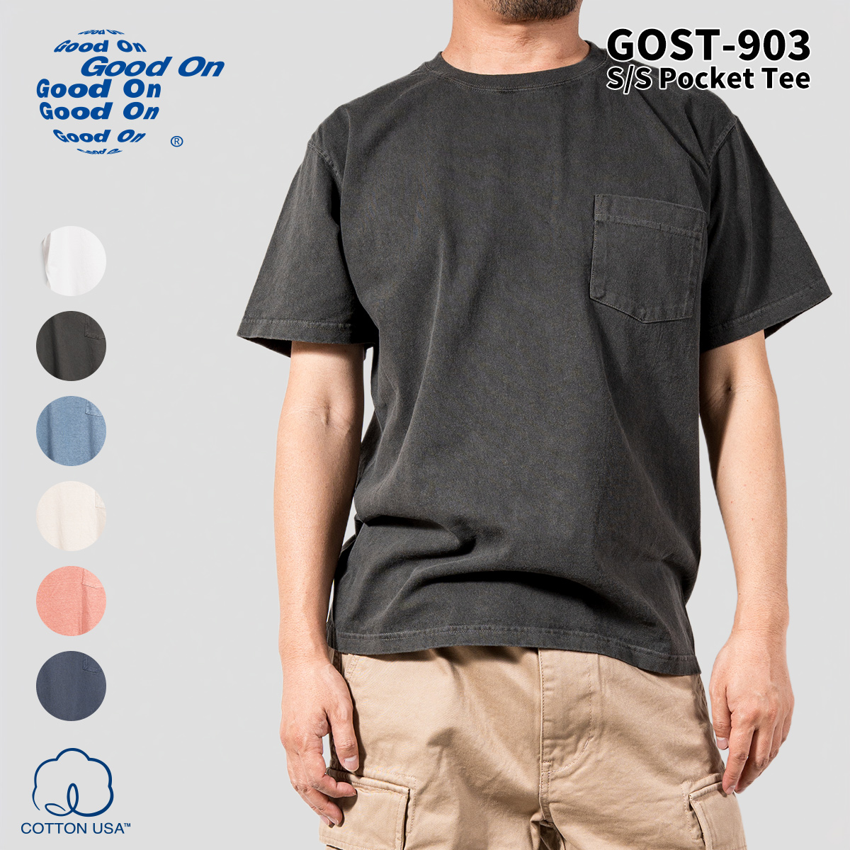 GOOD ON（グッドオン） ポケットTシャツ 半袖 GOST-903 メンズ