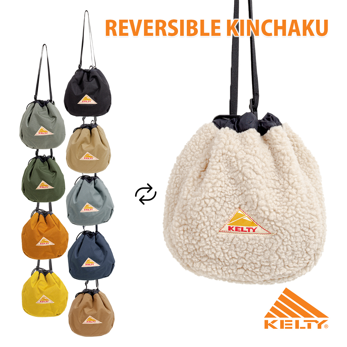 KELTY（ケルティ）の「【KELTY】REVERSIBLE KINCHAKU／ケルティ