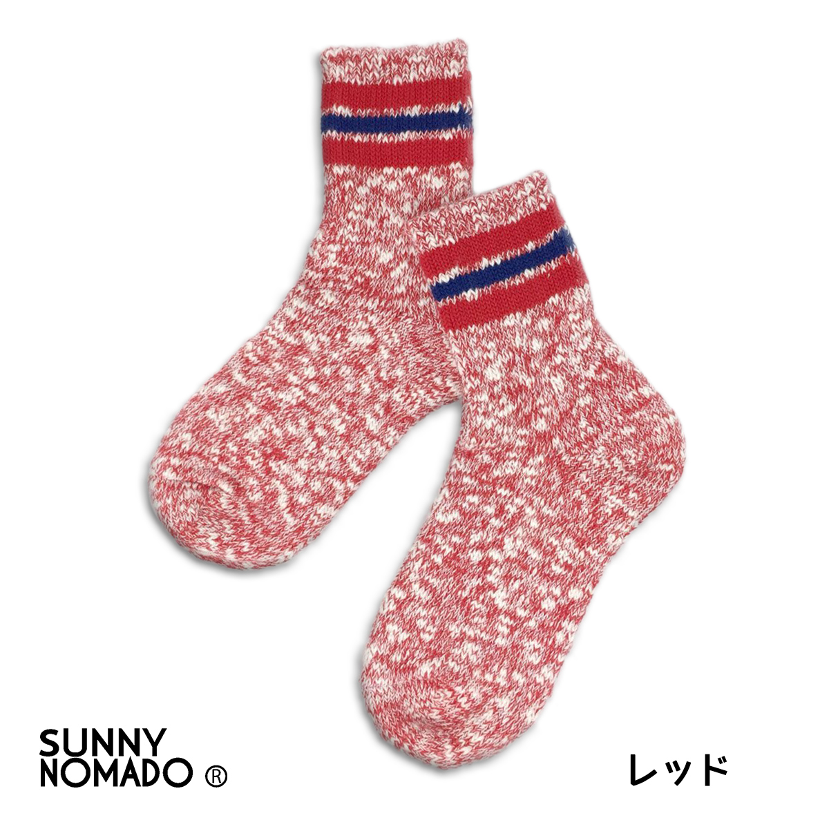 SUNNY NOMADO/サニーノマド/スニーカーソックス/Old School Hemp Socks/RED