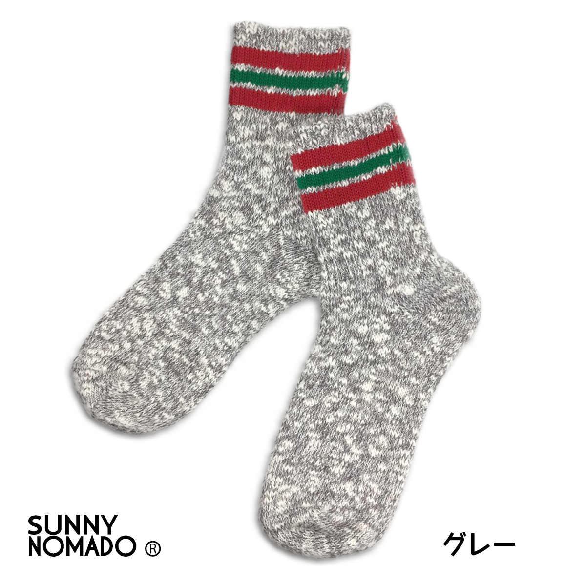 SUNNY NOMADO/サニーノマド/スニーカーソックス/Old School Hemp Socks/GREY
