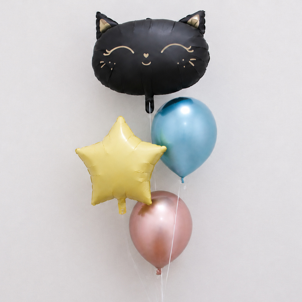 猫 バルーン 誕生日 ネコ バルーンギフト ヘリウム入り 浮く 風船