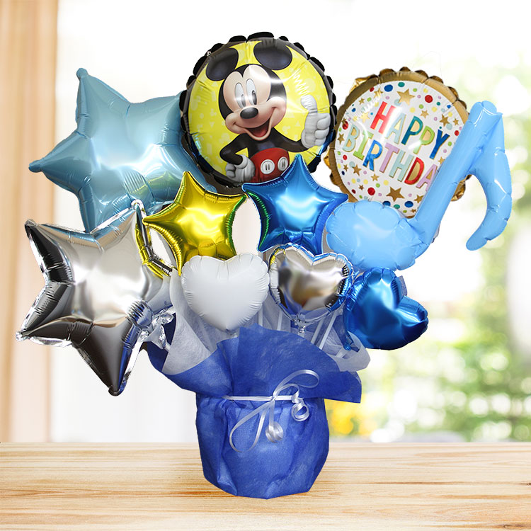 バルーンギフト バルーン電報 ディズニー ミッキー 誕生日 結婚式 結婚祝い 開店祝い お祝い 祝電 発表会 おしゃれ 子供 プレゼント 名入れ 2504 | Disney | 02