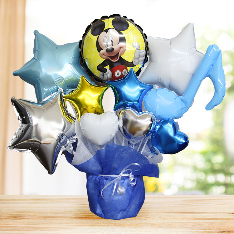 バルーンギフト バルーン電報 ディズニー ミッキー 誕生日 結婚式 結婚祝い 開店祝い お祝い 祝電 発表会 おしゃれ 子供 プレゼント 名入れ 2504 | Disney | 01