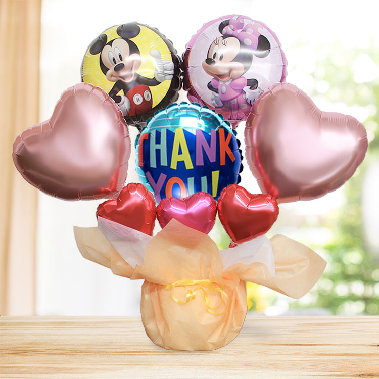 バルーンギフト バルーン電報 ディズニー ミッキー ミニー 誕生日 結婚式 結婚祝い 開店祝い お祝い 祝電 発表会 おしゃれ 子供 プレゼント 名入れ 2505 | Disney | 05