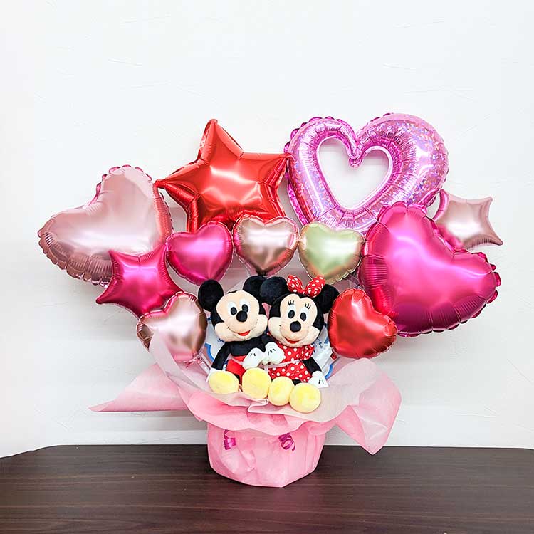 ディズニーミッキーミニーバルーンタオルケーキ　記念日 mickyminnybana3_1704.jpg