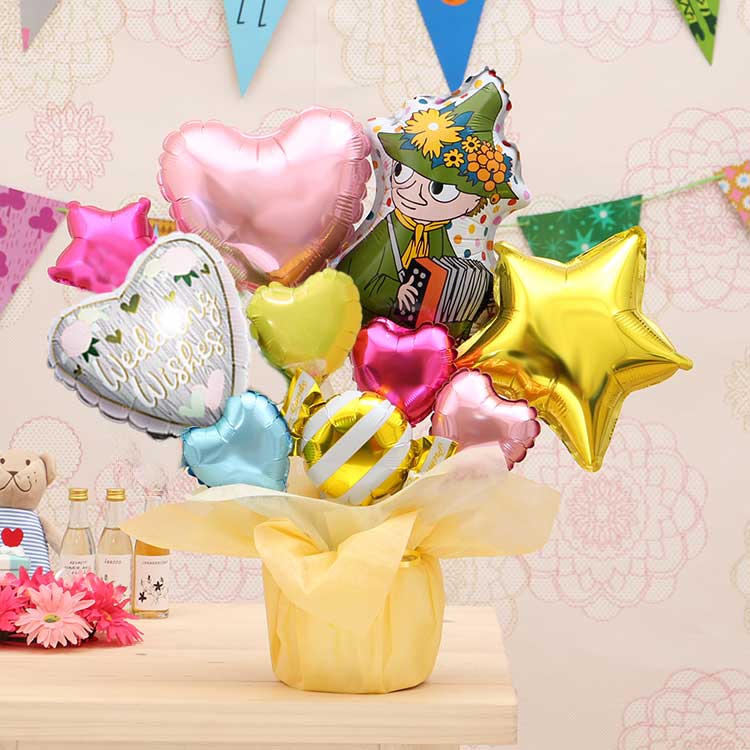 バルーン電報 スナフキンの卓上バルーンギフト ムーミン 誕生日 結婚式 出産祝い 開店祝い 発表会 記念日 おしゃれ #2606 | MOOMIN | 04