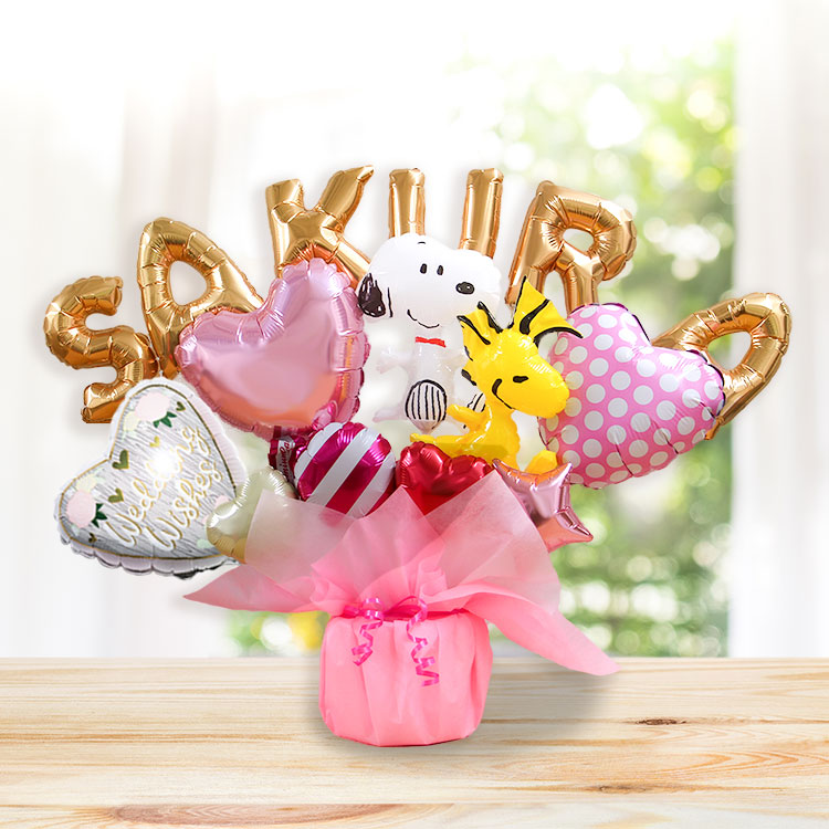 バルーン電報 スヌーピーのレターバルーン・アルファベットと数字のバルーンを自由に組み合わせ 誕生日 開店祝い #2610 | SNOOPY | 04