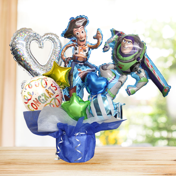 トイストーリー バルーンギフト 名入れ バルーンブーケ 誕生日 バルーン バズ ウッディ ディズニー バズ・ライトイヤー 祝電 ギフト 出産祝い 発表会 入学 | トイ・ストーリー | 02