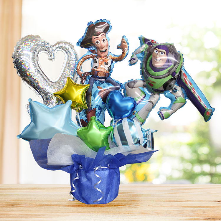 トイストーリー バルーンギフト 名入れ バルーンブーケ 誕生日 バルーン バズ ウッディ ディズニー バズ・ライトイヤー 祝電 ギフト 出産祝い 発表会 入学 | トイ・ストーリー | 01