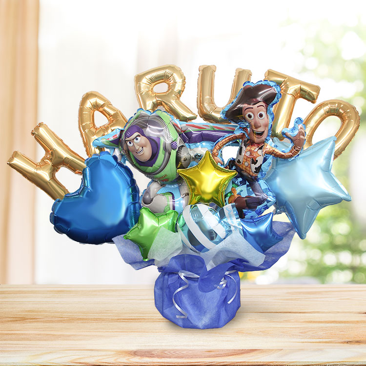 組み合わせ 6文字 バズ ウッディ バルーンギフト 誕生日 結婚式 結婚祝い 出産祝い お祝い 祝電 発表会 おしゃれ 子供 プレゼント バルーン電報 トイストーリー | トイ・ストーリー | 01