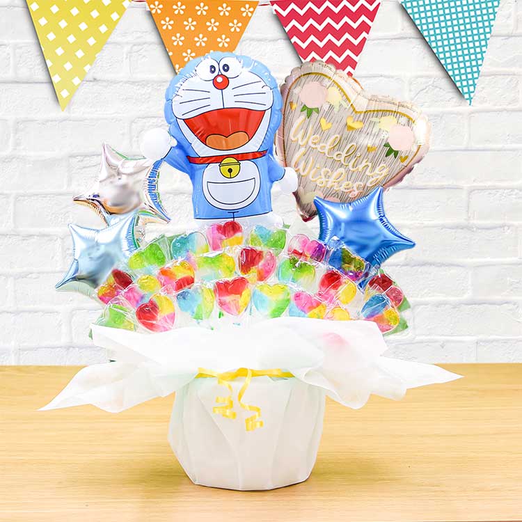 ドラえもん キャンディブーケ バルーン電報 結婚式 誕生日 発表会 出産