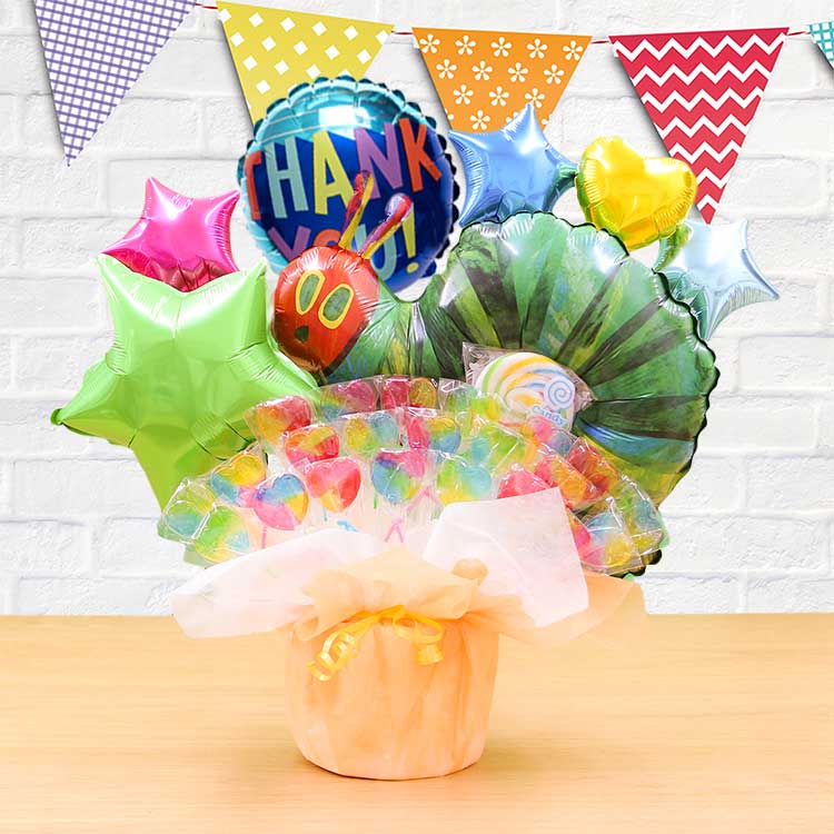 はらぺこあおむし キャンディブーケ バルーン電報 誕生日 発表会 出産祝い バースデー プレゼント 祝電 バルーンギフト 7625 | ERIC CARLE | 05