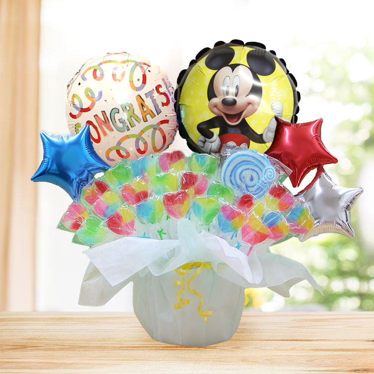 Disney（ディズニー） ミッキー キャンディブーケ 豪華 バルーン電報