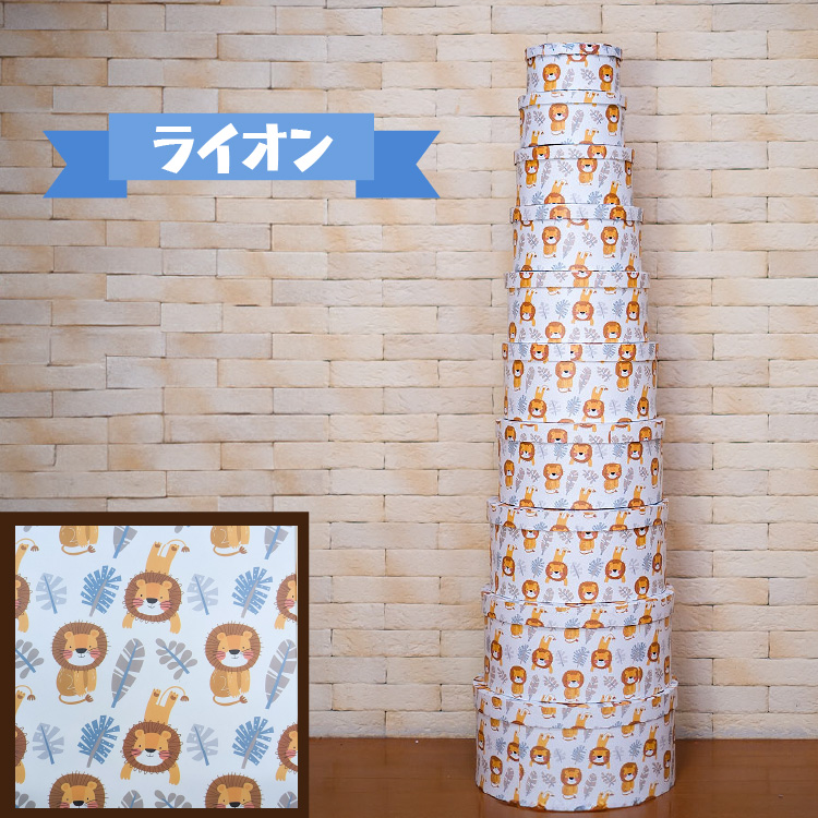 ボックスツリー 10段 箱のインテリア マトリョーシカ オブジェ