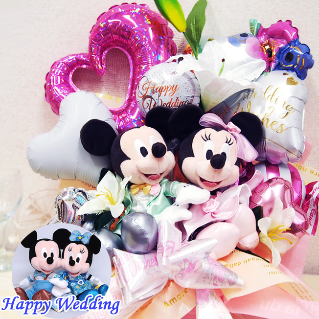 ディズニーミッキーミニーバルーンタオルケーキ　記念日 mickyminnybana3_1704.jpg