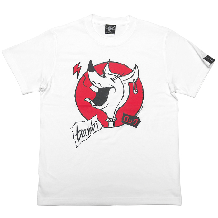 bambi ロック Tシャツ (ホワイト)- HARIKEN ハリケン -Z- 白色 コラボTシャツ...