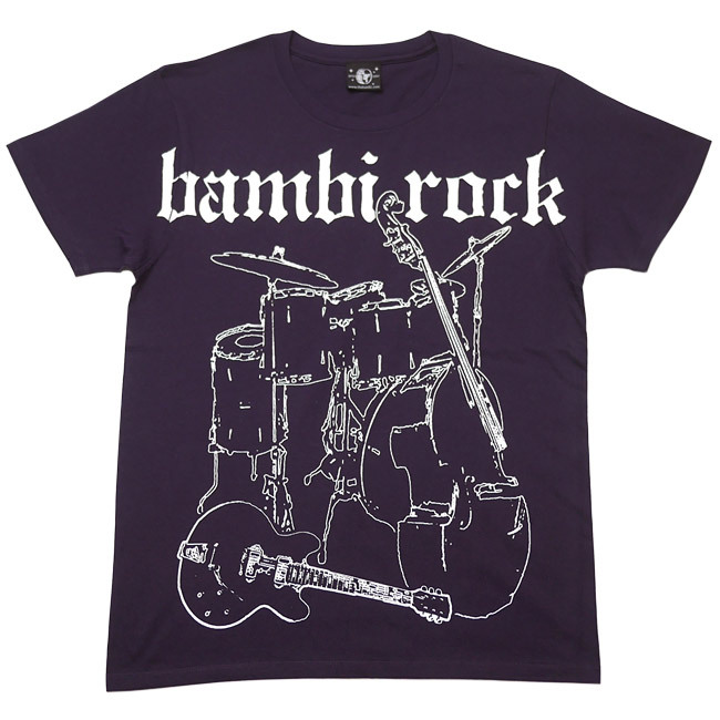 bambi rock ライトTシャツ (バイオレット) -F- 半袖 紫色 パープル パンクロックT...