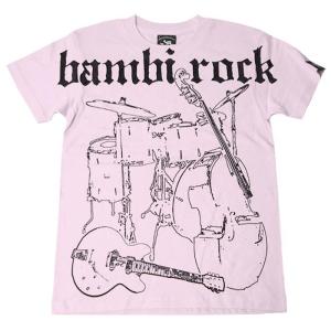 bambi rock Tシャツ (ライトピンク) -G- 半袖 桃色 バンビ パンクロックTシャツ ...