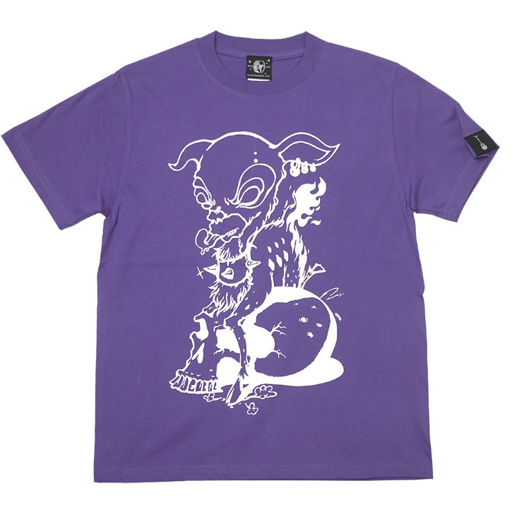 コアバンビ Tシャツ (V.パープル) -Z- 半袖 紫色 ロックTシャツ