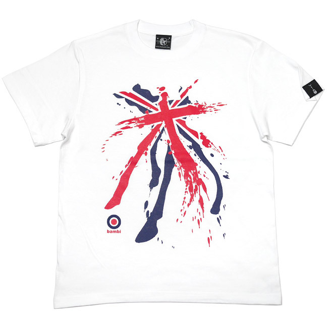 パンクロックTシャツ / UKバンビ Tシャツ ( ホワイト ) -F- ロックTシャツ パンクTシ...