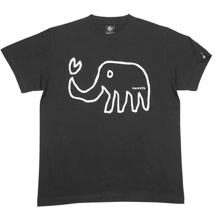 メンズセレクト 特別プライス☆ ゾウさん Tシャツ (スミ)-X- 青色 ぞう