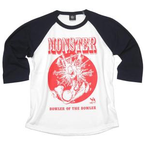 MONSTER BOWLER (モンスターボーラー) ラグランスリーブTシャツ -F- 七分袖 怪獣...