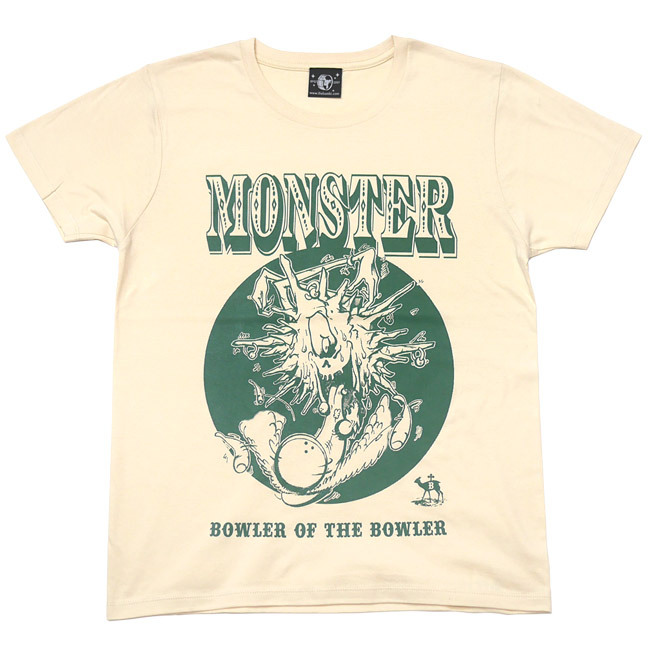MONSTER BOWLER (モンスターボーラー) ライトTシャツ (ナチュラル) -F- 半袖 ...