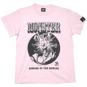 MONSTER BOWLER (モンスターボーラー) Tシャツ (ライトピンク) -F- 半袖 怪獣...