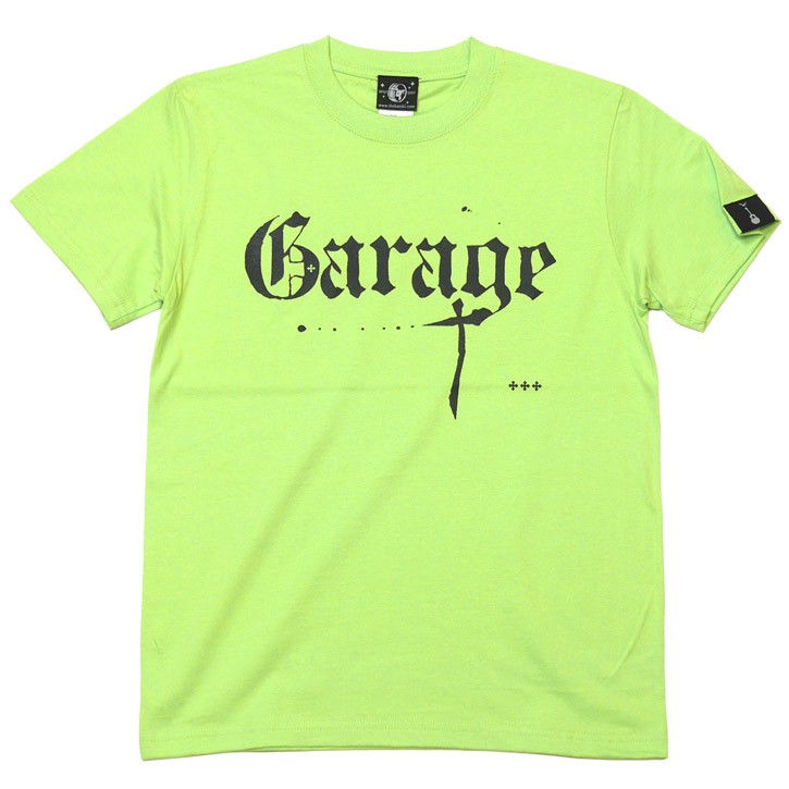 Garage(ガレージ) Tシャツ (ライムグリーン)-G- ロックTシャツ ロックンロール バンド...