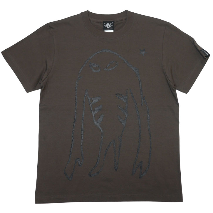 落書きモンスター Tシャツ (チャコール)-X- 半袖 ダークグレー MONSTER
