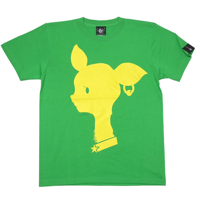Bambi Mark (バンビマーク) Tシャツ (B.グリーン) -F- 半袖 黄緑色 ばんび 子...