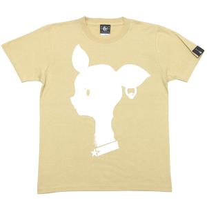 Bambi Mark Tシャツ (ライトベージュ) -Z- 半袖 生成色 ロゴマーク バンビ ばんび...