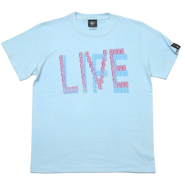 ロックTシャツ / LIVELIFE Tシャツ (ライトブルー) -F- 半袖 水色 ライブ ライフ...