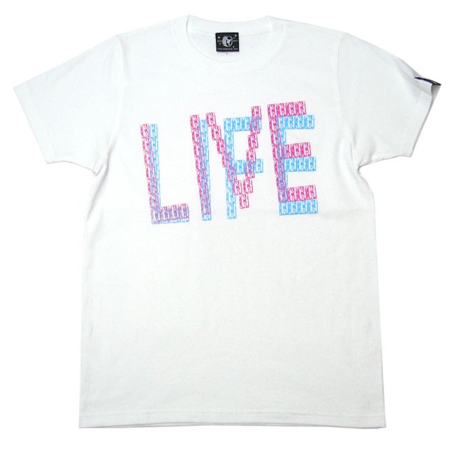ロックTシャツ / LIVELIFE Tシャツ (ホワイト) -F- 半袖 白色 ライブ ライフ フ...