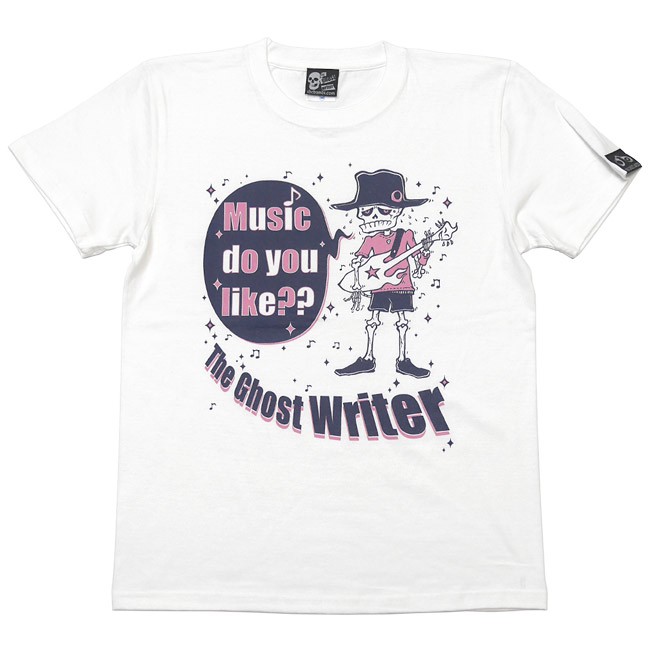 スカルTシャツ / Music do you like?? Tシャツ (ホワイト)-F- 半袖 ドク...