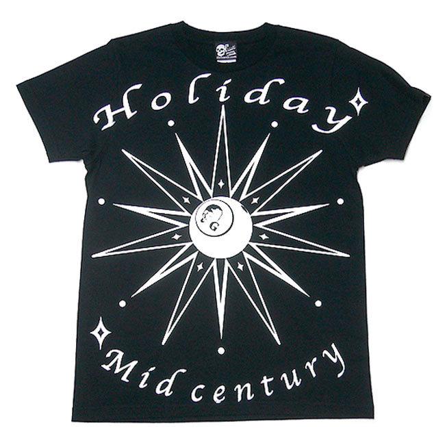 HOLIDAY (ホリデー) Tシャツ (ブラック) -F- 半袖 黒色 パンクロックTシャツ スカル ドクロ かっこいい ミッドセンチュリー グラフィック｜bambi｜02