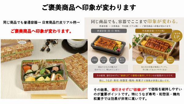 竹皮柄 紙容器 業務用 竹皮紙容器 PMY-2...の詳細画像5