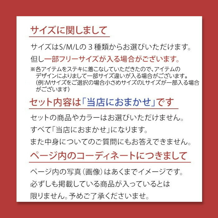 福袋 2026 7点セット 必ずアウターが入る レディース サイズが選べる
