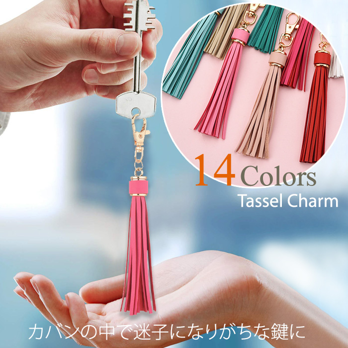 キーホルダー おしゃれ チャーム タッセル フリンジ ＼新作／ バッグチャーム かわいい 上品 爆買 母の日 |  | 24