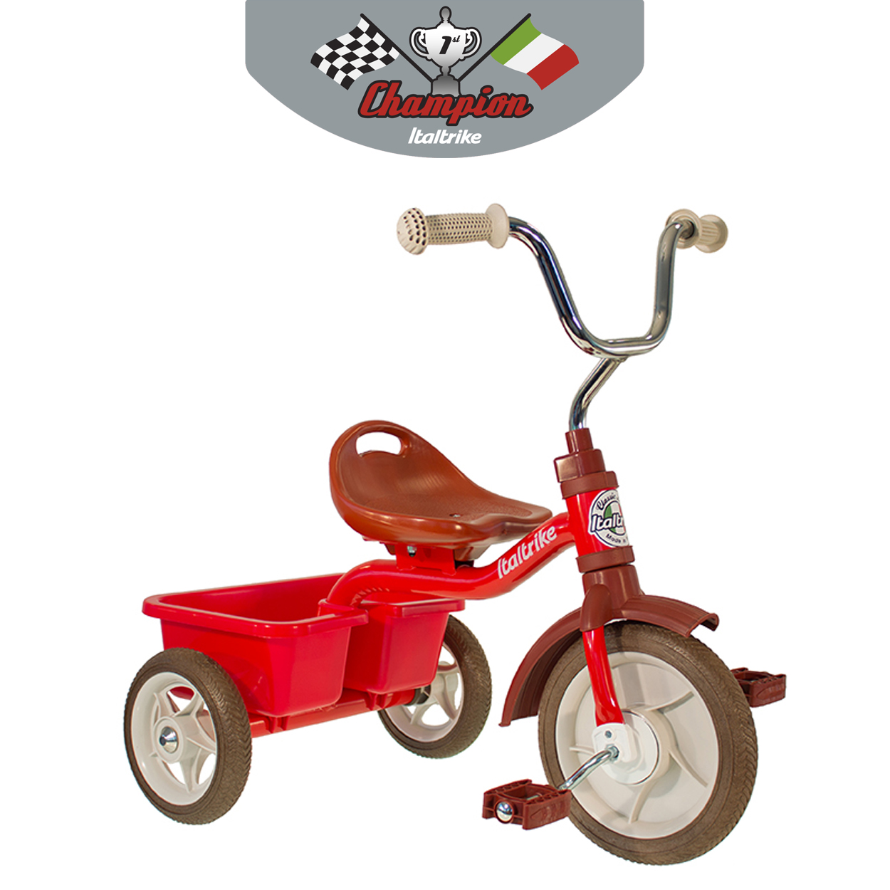 三輪車 子ども カゴ 収納 乗用玩具 海外 イタリア製 幼児 ベビー クラッシックライン トランスポーターイタルトライク正規輸入品